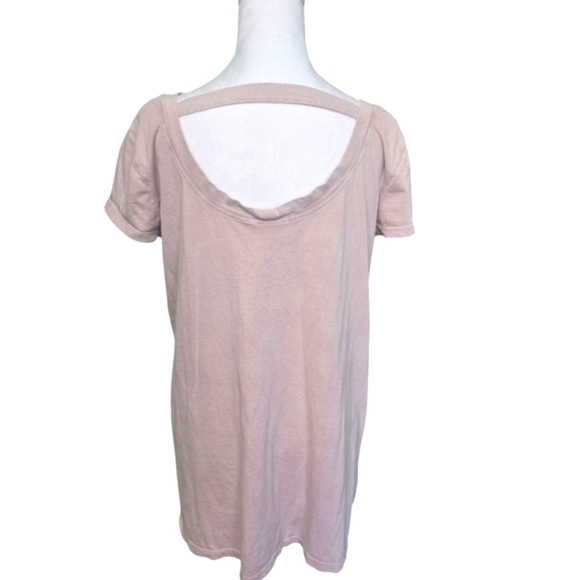 Cable & Gauge Soft Pink Women's Summer Top With Cut Out Back Size L - Picture 3 of 4
